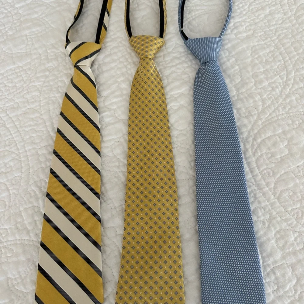 Lord & Taylor Yellow and Blue Boys Tie Collection 6-12